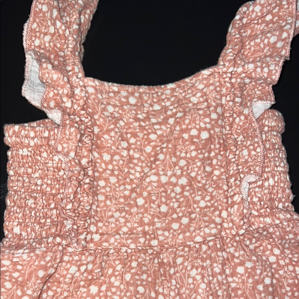 Pink Floral Ruffle Romper - Picture 5 of 5